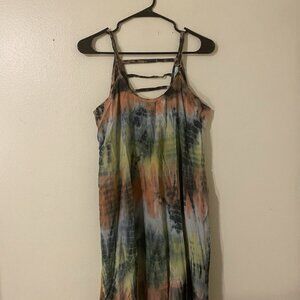 Aruba Blue Dress Women Tiedye Beachy Maxi Coverup